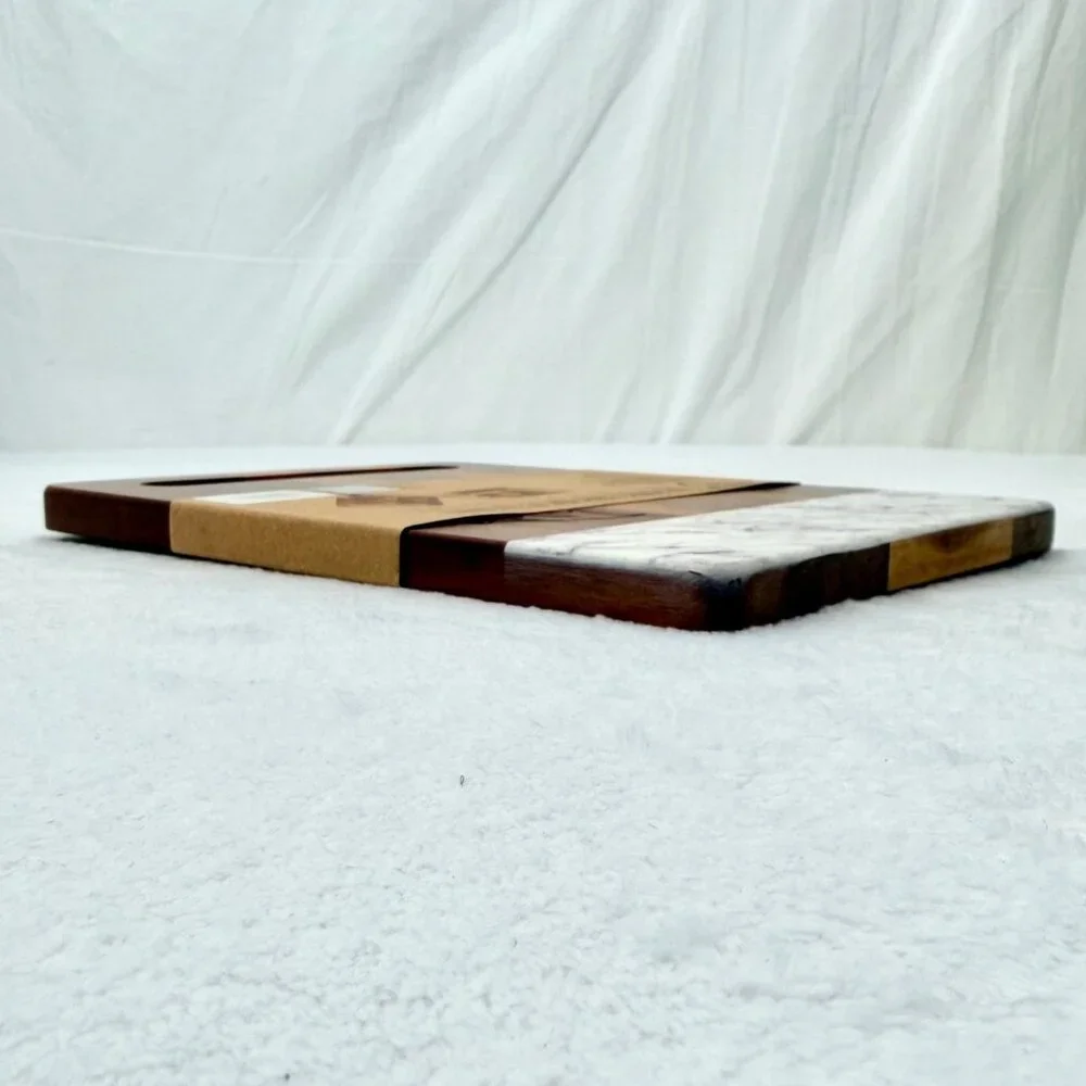 Acacia Cutting & Serving Board w/Faux Marble NFL Tampa Bay Buccaneers Logo